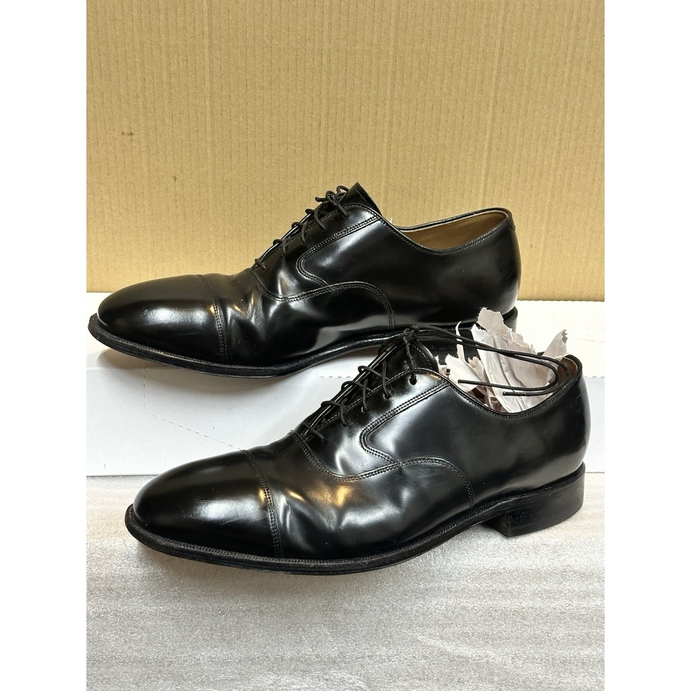 Johnson & Murphy Mens Melton Leather Dress Shoes Size 10 .5 D Made India Lace Up